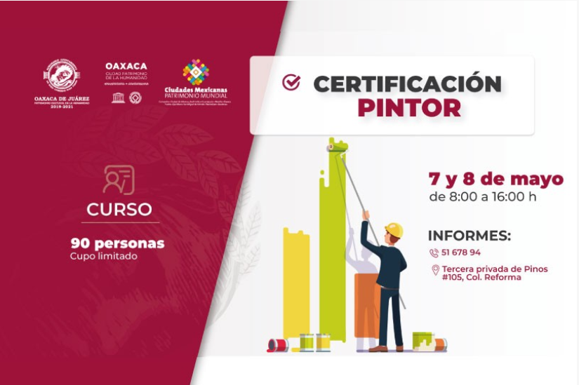 Invita Gobierno capitalino a taller para obtener certificación para el oficio de pintor