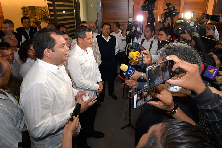 Oswaldo García y Alejandro Murat anuncian Base de Operaciones Mixtas en la Central de Abasto
