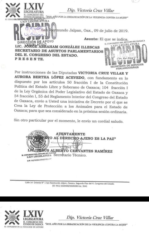 Ley de protección animal oaxaca