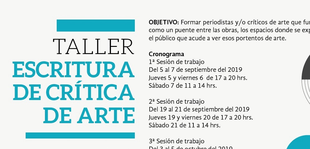 Invita Seculta a taller de escritura de crítica de arte en Oaxaca