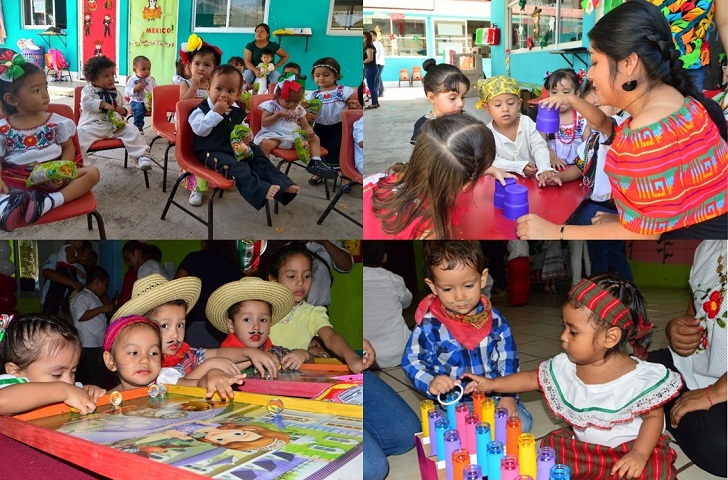 Fomentan valores y amor a la patria en las estancias del DIF de Tuxtepec
