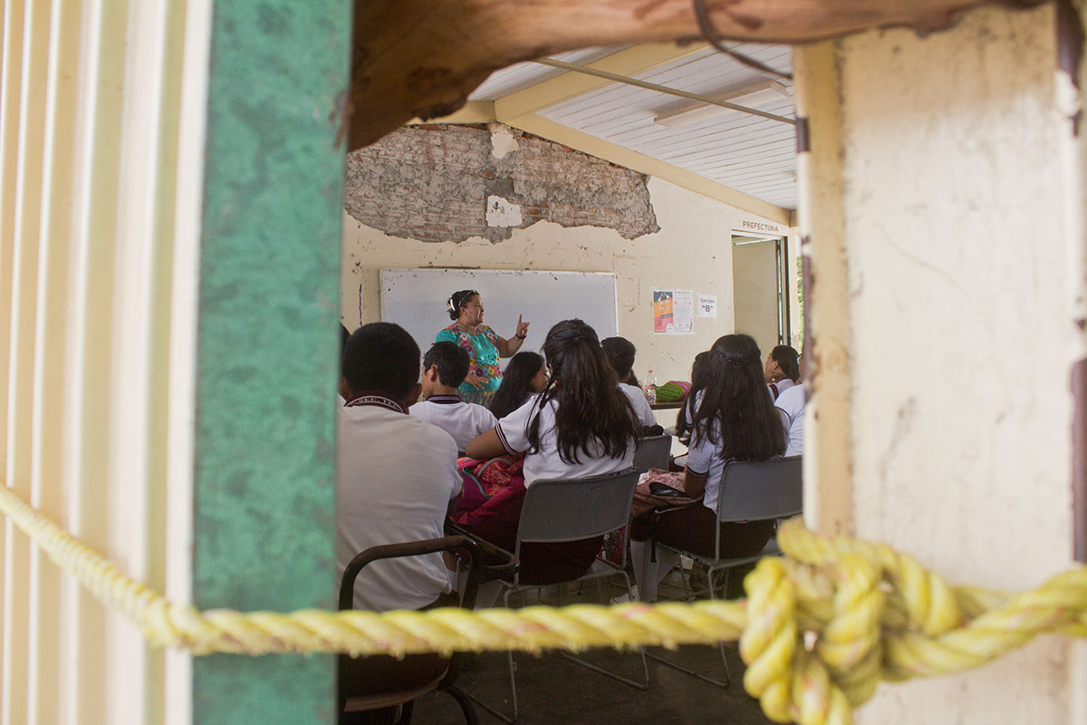 Gobierno de Murat sigue sin reconstruir aulas desde el sismo de 2017, alumnado tuvo que suspender clases