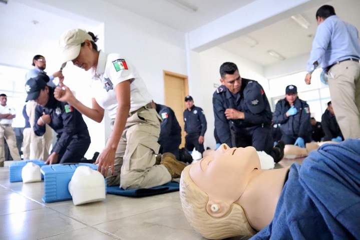 Fueron capacitados mil 500 integrantes de la SSPO en técnicas de reanimación cardiopulmonar