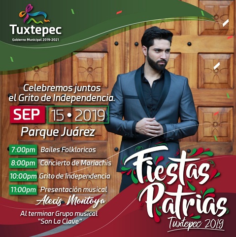 Gobierno de Tuxtepec invita a vivir las fiestas patrias