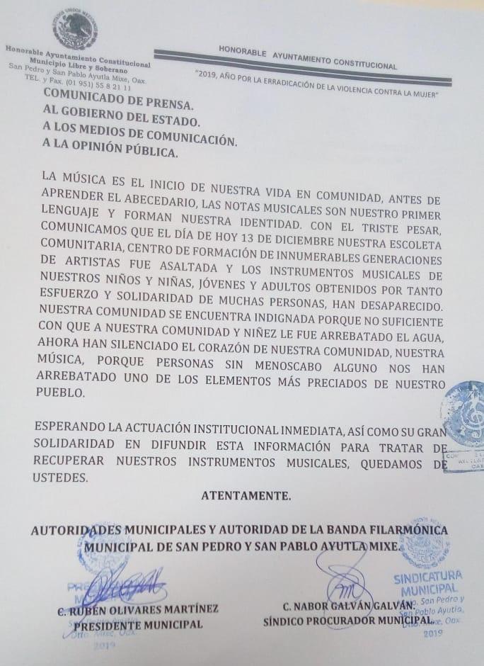 El pueblo de Ayutla Mixe está de luto: “han silenciado su corazón”