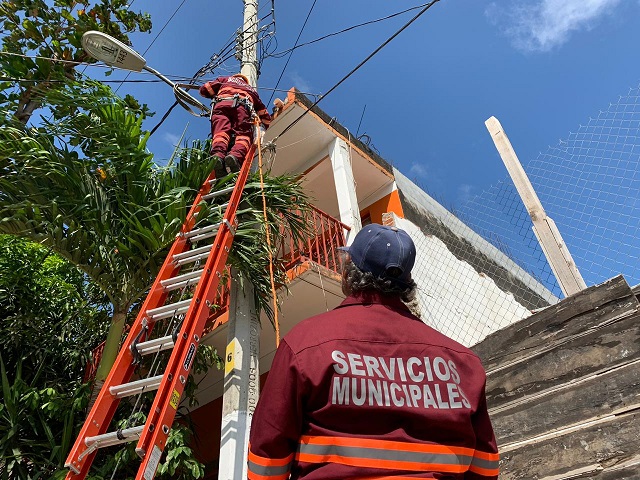 Denuncia Gobierno de Juchitán constante robo de cableado, lámparas y cuchillas del alumbrado público