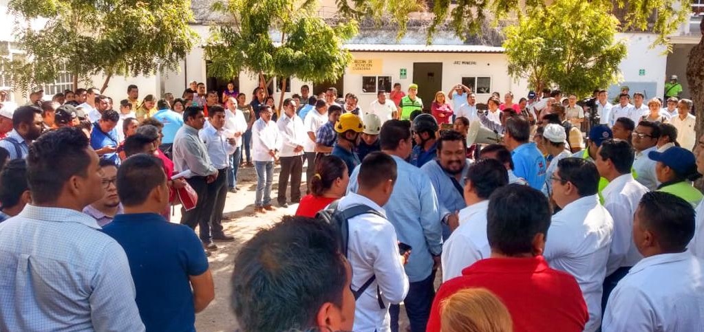 Mejora respuesta en simulacro de evacuación por sismo, en edificio del Ayuntamiento: Protección Civil de Juchitán