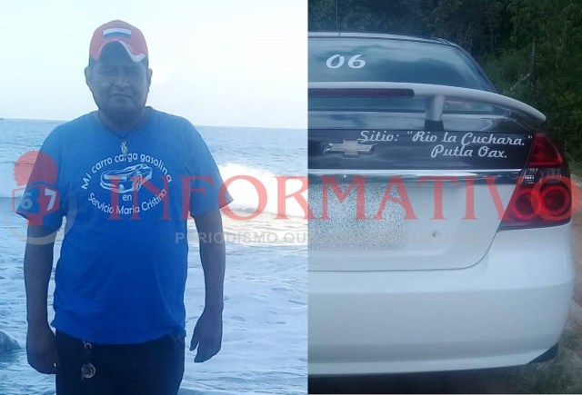 Simón García desapareció con el taxi que conducía en Putla