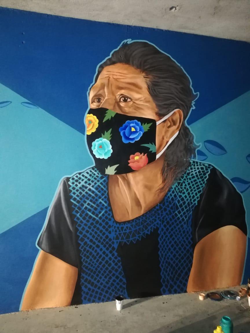 Tributo a la madre zapoteca, nuevo mural de la Coordinación de Arte Urbano, en Juchitán