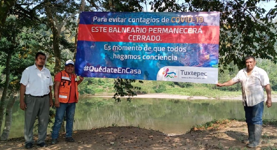 Por Covid-19 Gobierno Municipal cierra balnearios en Tuxtepec