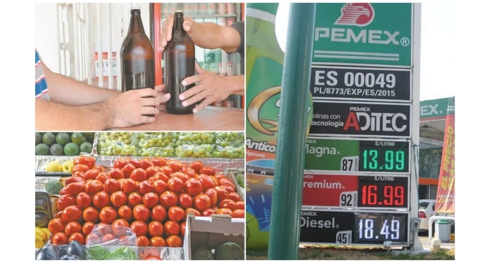 Alza de gasolina, jitomate y cerveza impulsa inflación en la primera quincena de mayo