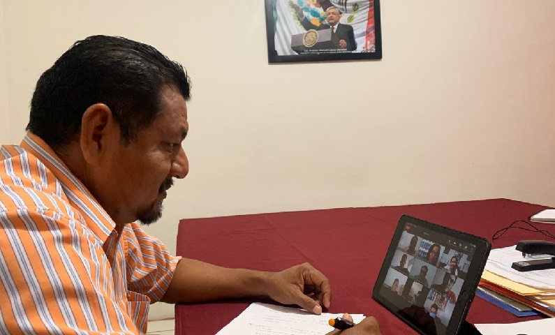 Participa Ayuntamiento juchiteco en reunión de trabajo virtual con directivos del Instituto Nacional del Suelo Sustentable