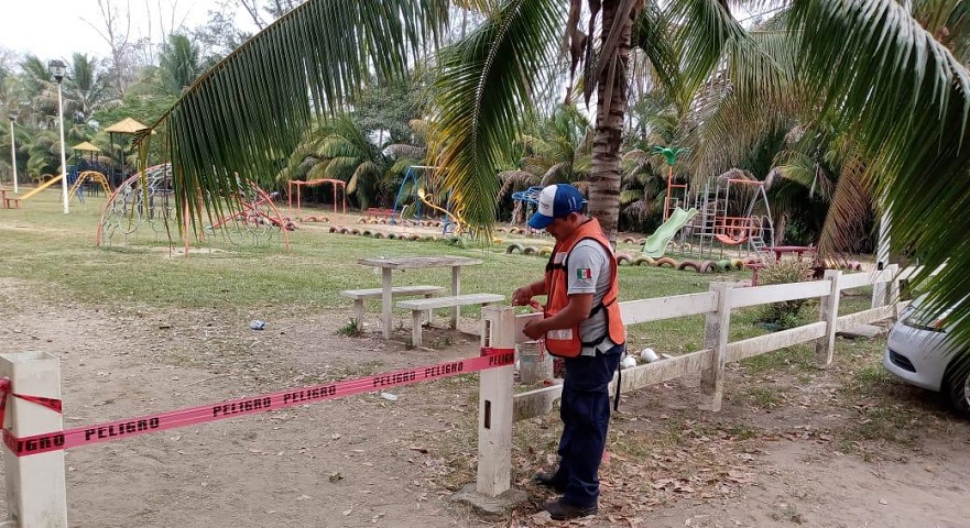 Para evitar contagio de Covid-19, Gobierno de Tuxtepec cierra parques, plazas y espacios deportivos
