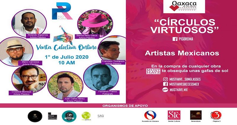 Artistas del Colectivo Oaxaca de Mil Colores entregan material médico a personal de Hospitales Covid