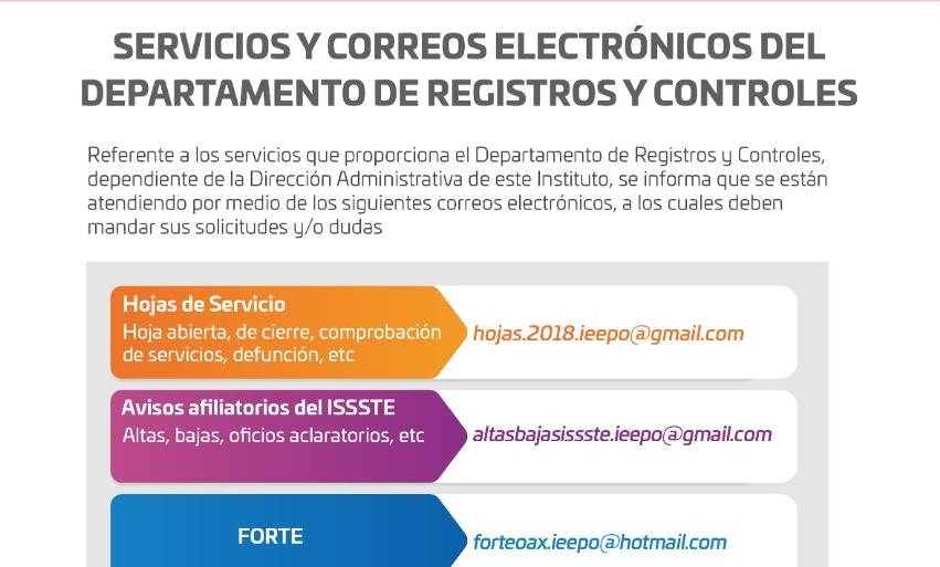 Habilita IEEPO correos electrónicos para atención de trámites y procedimientos administrativos