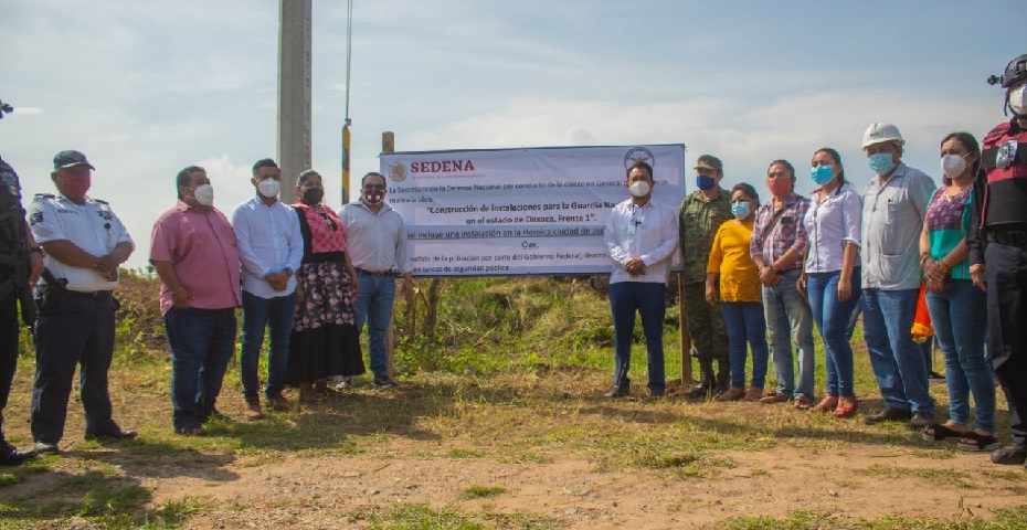 Una realidad, construcción de cuartel de Guardia nacional en Juchitán