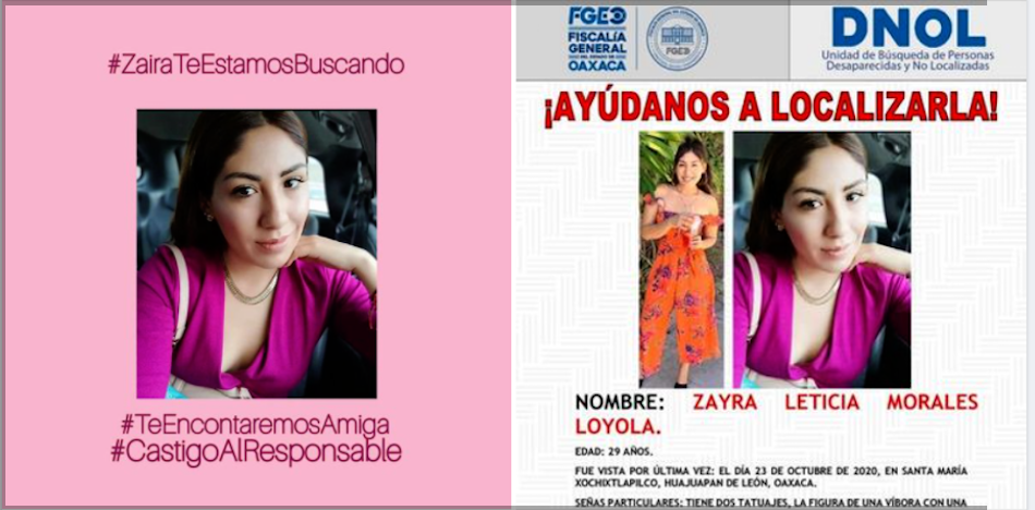 «Me estoy muriendo en vida», clama madre de Zayra, una de las 30 desaparecidas en Oaxaca