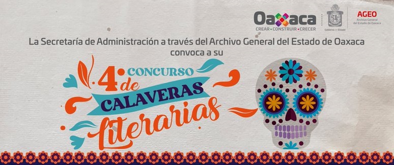 Invita AGEO a participar en el 4° Concurso de Calaveras Literarias
