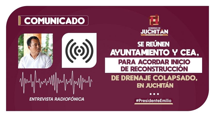 Se reúnen Ayuntamiento y CEA, para acordar inicio de reconstrucción de drenaje colapsado, en Juchitán: Emilio Montero