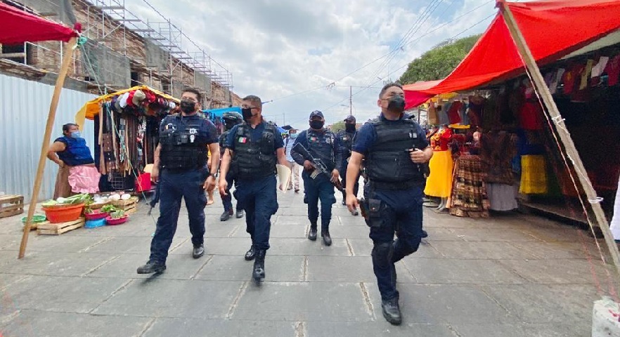 Vigila Policía municipal aplicación de nuevas medidas contra Covid-19 que impulsa cabildo juchiteco