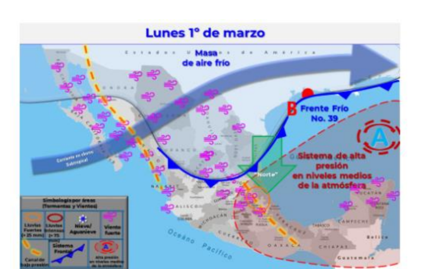 Pronóstico meteorológico para las próximas 24 horas