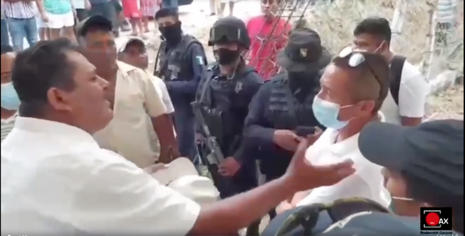 Zafarrancho por elección comunal en Tonameca