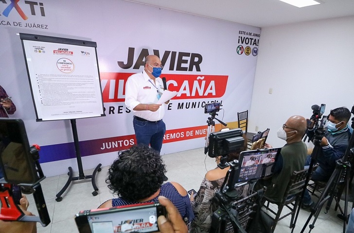 Seguridad, servicios y rescate de valores, los compromisos de Villacaña con Oaxaca