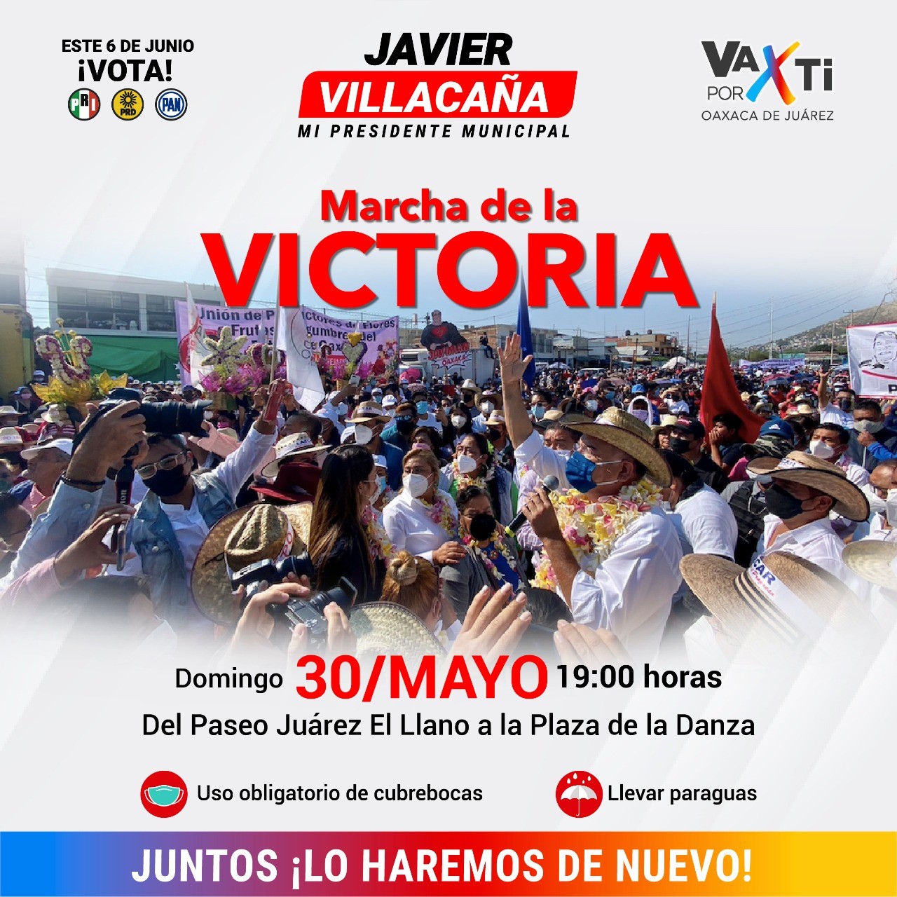 Anuncia Javier Villacaña tres cierres de campaña