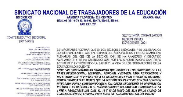 En vilo, la cabeza de vocero de S-22 por dividir a magisterio y activismo electoral por senador de Morena que anhela Gobernar Oaxaca