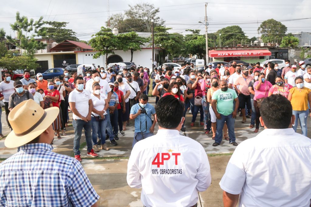 A consolidar juntos el proyecto de la Cuarta Transformación en Juchitán, con el PT: Emilio Montero