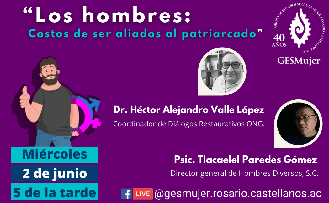El GESMujer abordará las masculinidades positivas, durante el ciclo de videocharlas de junio.
