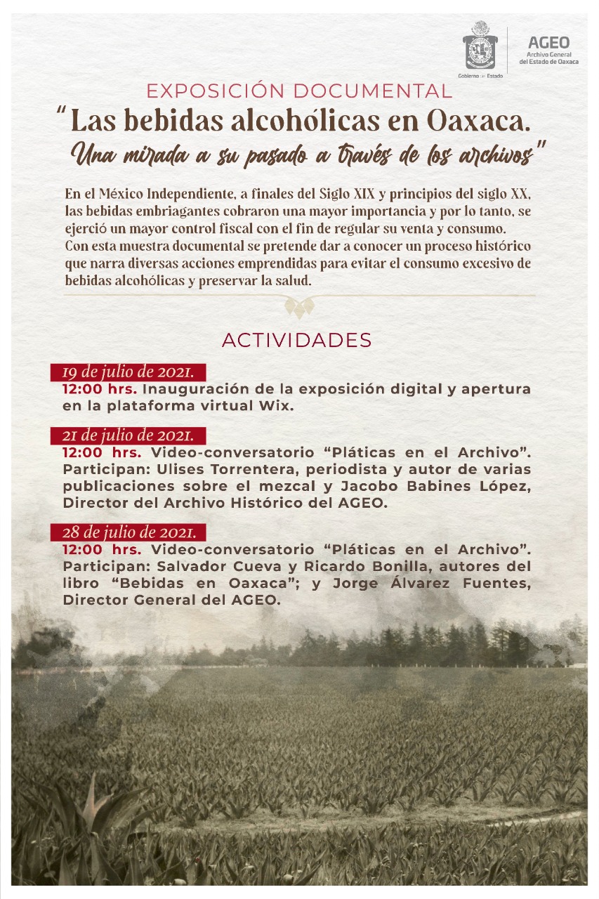 AGEO invita a la exposición virtual sobre el mezcal  y otras bebidas de Oaxaca
