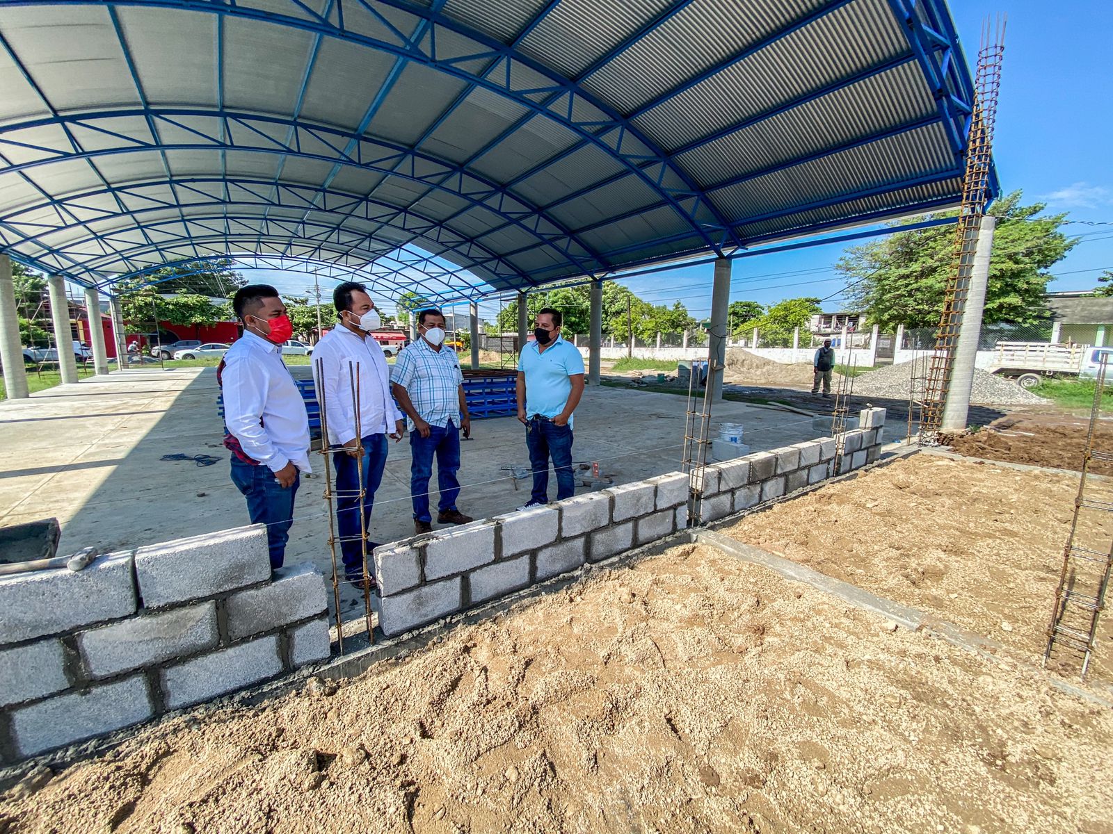 70 por ciento, avance en construcción de domo en la Colonia Gustavo Pineda: Emilio Montero