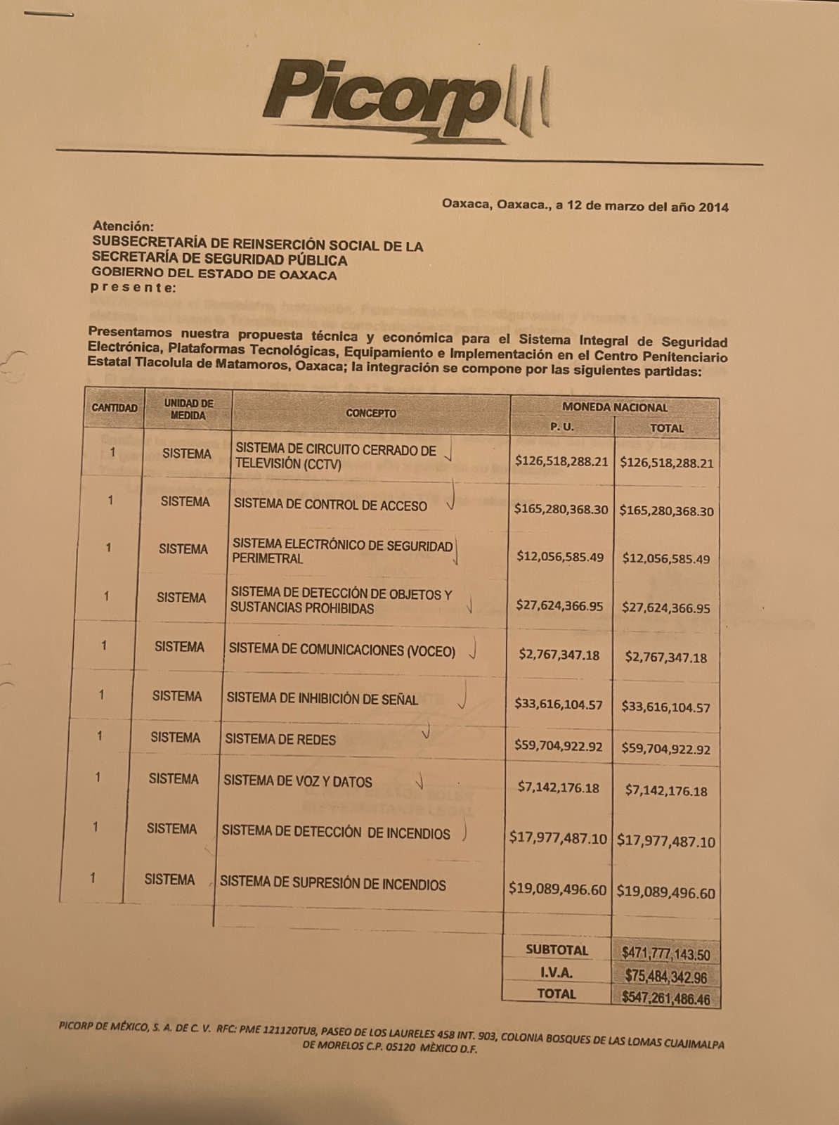 Picorp y Seguritech, empresas con las que Alberto Esteva, cometería peculado y enriquecimiento ilícito en SSP de Oaxaca