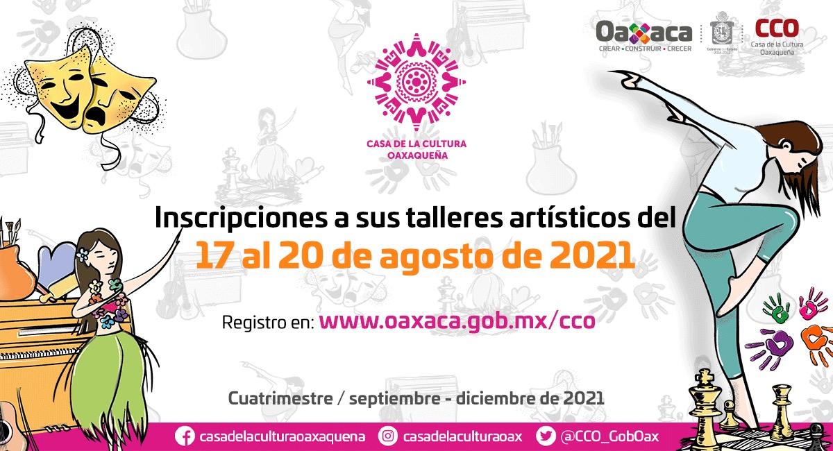 Se abre proceso de inscripción en línea a los talleres artísticos de la CCO