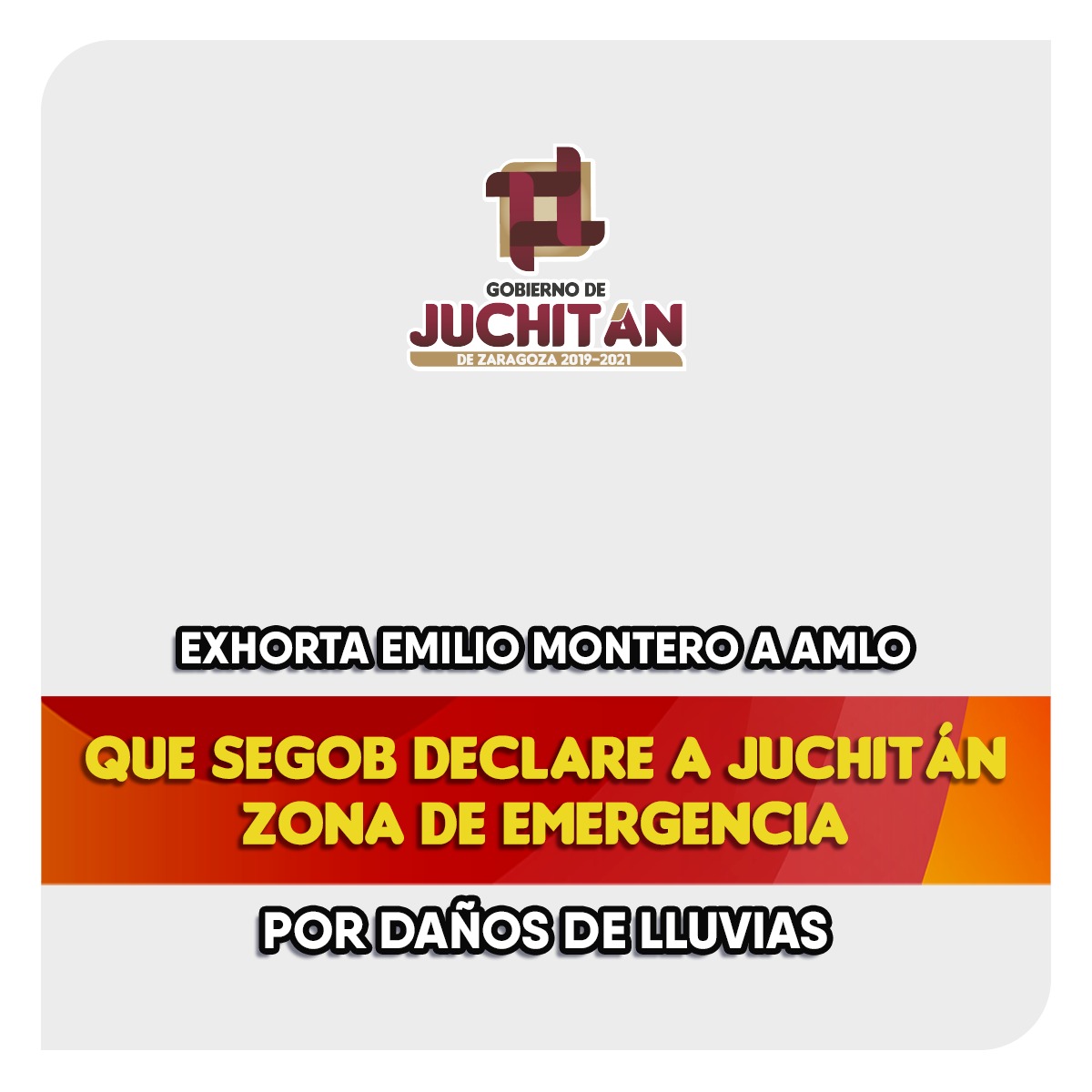Exhorta Emilio Montero a AMLO que Segob declare a Juchitán Zona de emergencia por daños de lluvias
