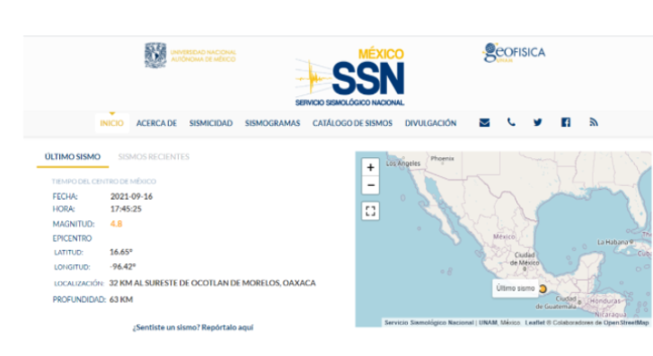 Sin daños por sismo magnitud 4.8 con epicentro en Ocotlán de Morelos, Oaxaca