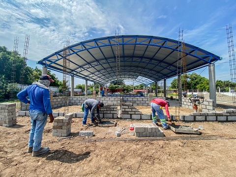 70 por ciento, avance en construcción de domo en la Colonia Gustavo Pineda: Emilio Montero