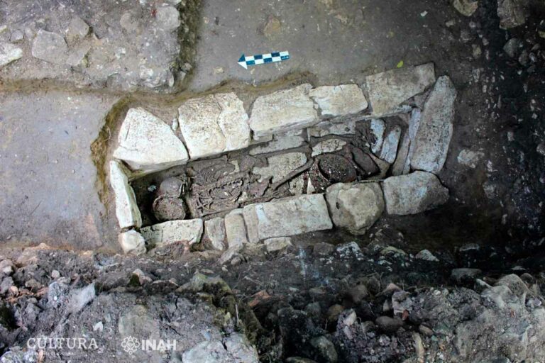Encuentran restos óseos de una nobleza maya de Palenque