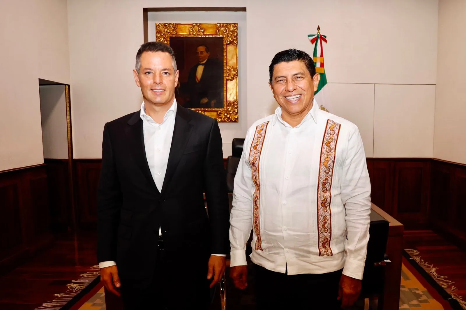 Alista Salomón Jara gabinete legal y ampliado; pide a Murat construir juntos presupuesto 2023