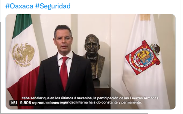 Mientras en Oaxaca reina la ingobernabilidad y anarquía, Murat hace politiquería con AMLO