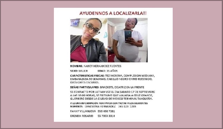 Localizan muerta a enfermera con 30 semanas de embarazo desaparecida en CDMX