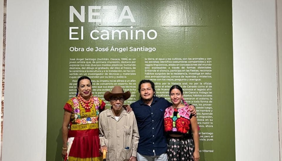 Neza/camino, obra del zapoteco José Ángel Santiago, llega a Veracruz