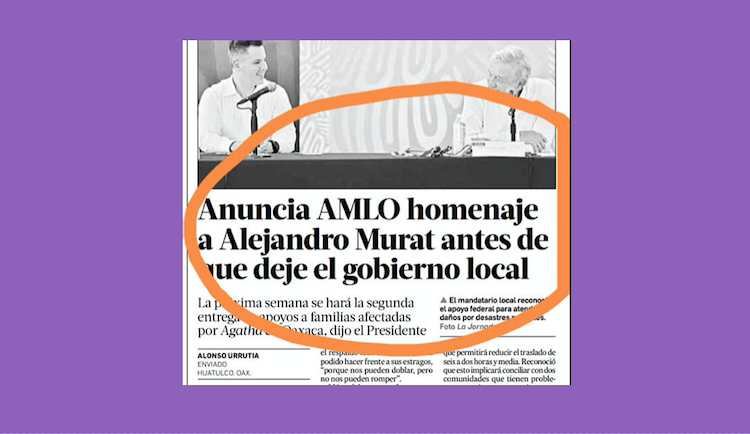 En gira por Oaxaca, Obrador anunció homenaje a Murat por término de su sexenio