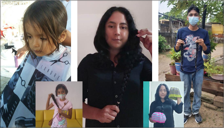 Tú donas tus trenzas y ellas reciben cortinas de cabello
