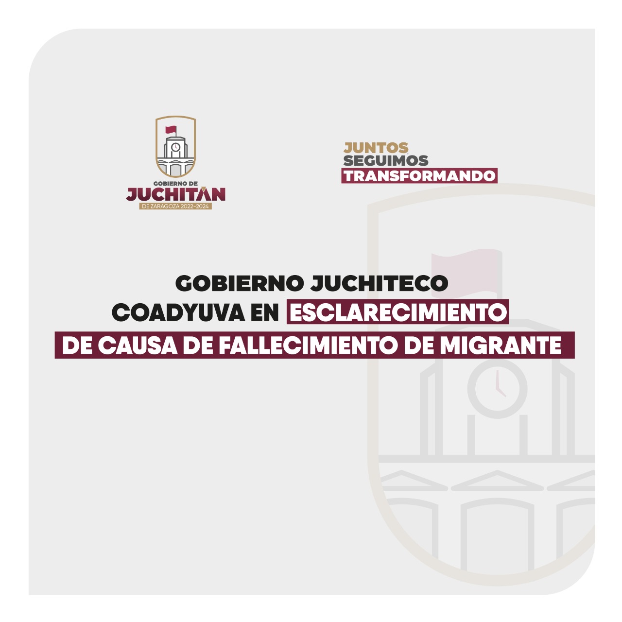 Gobierno juchiteco coadyuva en esclarecimiento de causa de fallecimiento de migrante