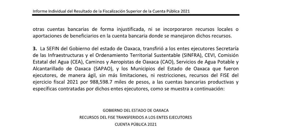 Sinfra, CEA y 12 municipios de Oaxaca incurrieron en probable daño a la hacienda pública por 180.3 mdp: ASF
