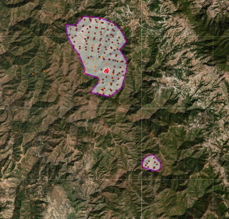 Coesfo, Conafor, Sedena y Guardia Nacional, combate a incendio forestal en paraje de la Mixteca de Oaxaca que ha consumido 1 mil hectáreas de vegetación