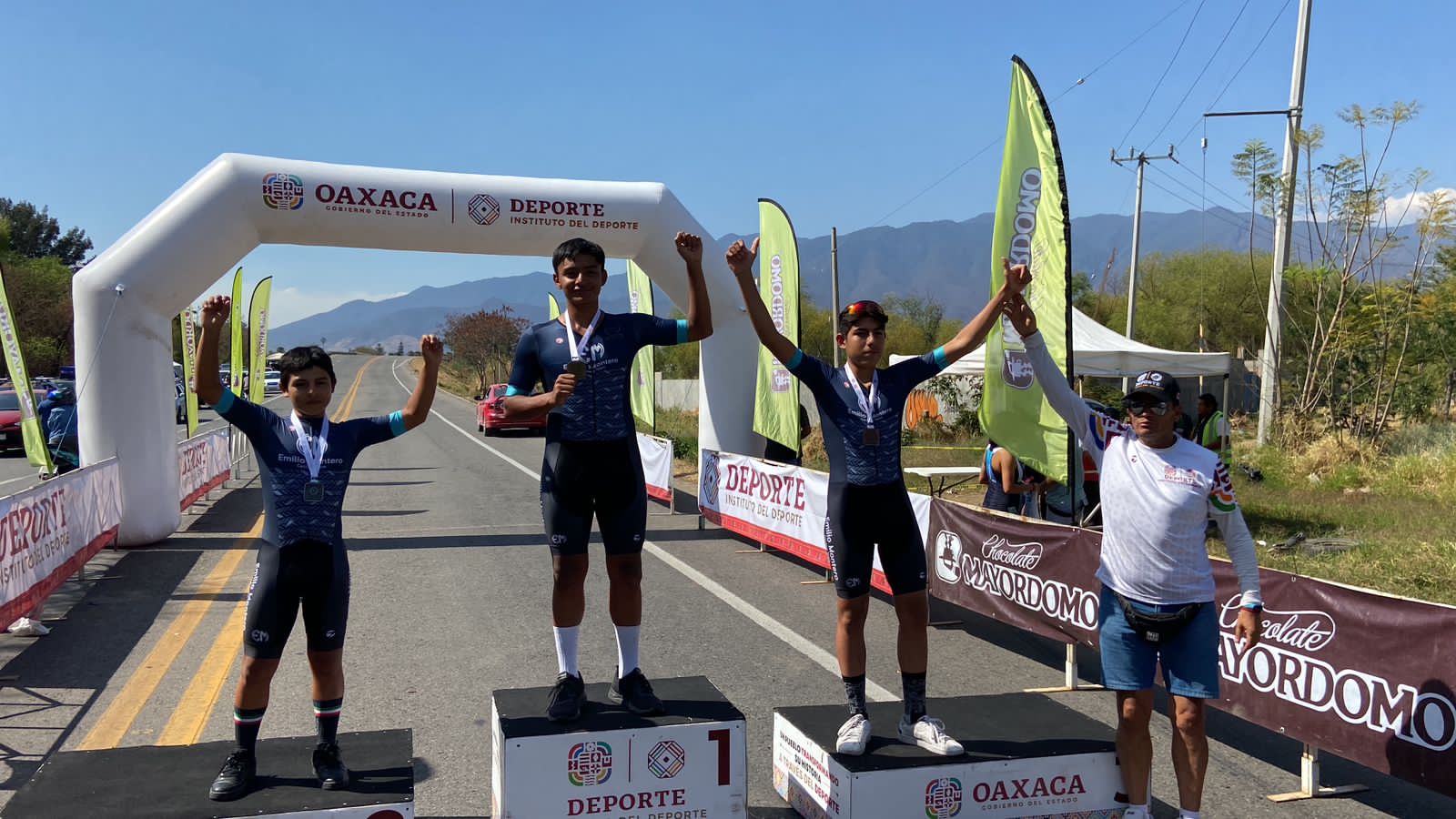 Equipo EMP se lleva los 3 primeros lugares en ciclismo de ruta juvenil de Juegos Conade