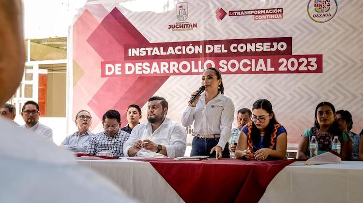Instala gobierno de Juchitán Consejo de Desarrollo Social Municipal 2023